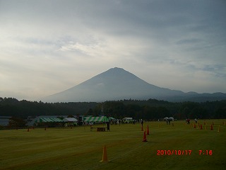 レース前は富士山がくっきり